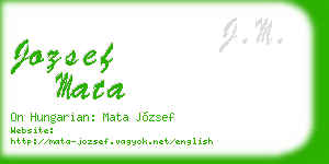 jozsef mata business card