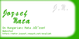 jozsef mata business card